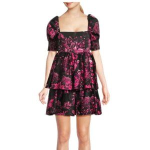 Alice + Olivia Emmalou Stretch Cotton Tiered Minidress NEW